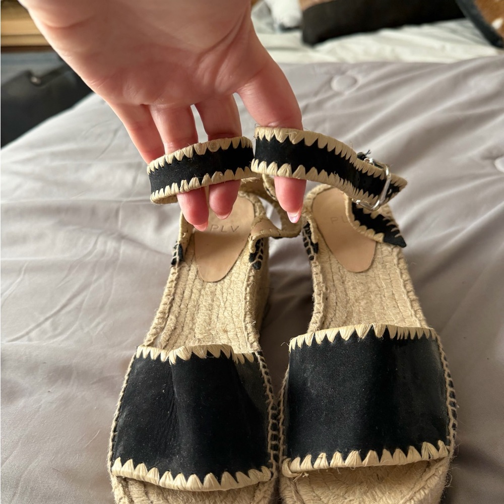 Stylish Black Espadrille Sandals